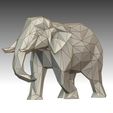 ele-15.jpg Elephant Digital plan for DIY metal welding a low poly 3d model