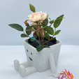 9.png Smiling flower pot / 3mf pot handle included
