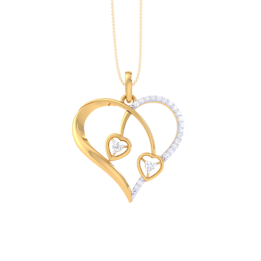 3D Printable Cad jewelry design of Lady diamond Pendant 3D model