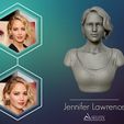 01.jpg Modello di stampa 3D di Jennifer Lawrence