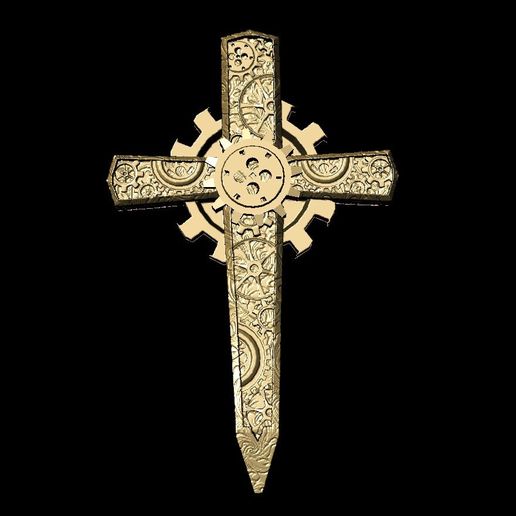 Cross - Steampunk 3D model
