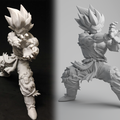 goku_kamehameha_profile_pic.png Goku Kamehameha 3D Printed Model 3D print model