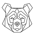 urso.png Animals Geometric 2d - 34 Models Wall