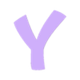 Y.stl New Universal Light Letters with Stand