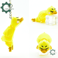 Cobotech-Sleepy Duck Articulated Keychain_02.png Cobotech Sleepy Duck Articulated Keychain - Cute Backpack Keychain