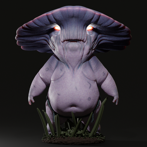 Mushroom Creature Resizable ArtToy - 3d printable files