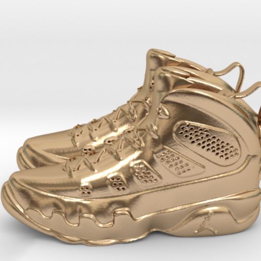 NIKE AIR JORDAN 9 FINGER SNEAKERS - 3D model önizlemesi