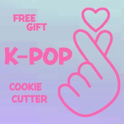 mee | LO) K-POP COOKIE CUTTER Archivo STL gratis k - pop - Cookie Cutter - korean heart - corazon coreano <3 free gift <3・Modelo de impresión 3D para descargar
