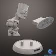 55.jpg Bart Simpson "Mooning" - 3D Fan Art Statue - Presupported