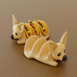 chihuahua.png Файл STL милый держатель тако для собаки・3D модель для печати скачать