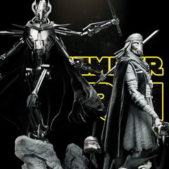 092922-Star-Wars-Grievous-diorama-04.jpg 3D-Datei Grievous Warrior Sculpture - Star Wars 3D Modelle - Getestet und bereit für den 3D-Druck・3D-druckbare Vorlage zum herunterladen