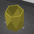 Capture1.png Hex Vase Planter Pot 1 STL File - Digital Download -5 Sizes- Homeware, Minimalist Modern Design