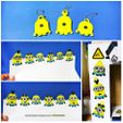 minion_10.jpg Minions Keychain / Paper Clip / Bag Clip / Money Clip / Bookmark / Magnets