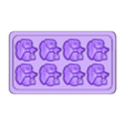 bettafish_x8_positive.stl Jelly Candy Betta Fish Molding - Gummy Mould