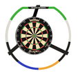 Darts-Ringbeleuchtung-oben-Flach-Dartsboardhalter.png LED dart lighting (DARTS RING LIGHT) with additional special version for low rooms
