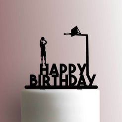 JB_Basketball-Happy-Birthday-225-A961-Cake-Topper.jpg STL file HAPPY BIRTHDAY BASKETBALL TOPPER・3D print model to download