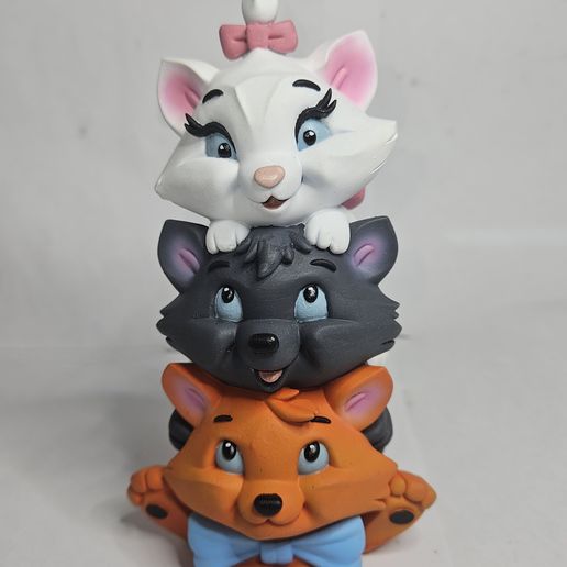 4 Figurines Disney Les Aristochats – Marie, Berlioz, Toulouse, Thomas O'Malley – Jim Shore, Occasion