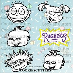cults.jpg Descargar archivo STL Set de 6 cortadores de RUGRATS + REPTAR / Set of 6 RUGRATS Cookies Cutters • Modelo para la impresión en 3D, Cookiescutters
