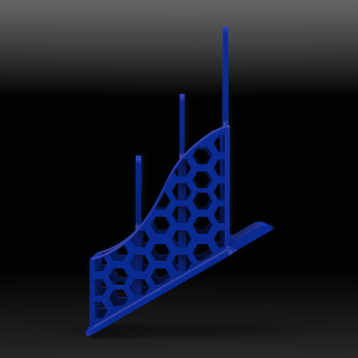 Untitled-Project-6.png 🛰️ 3D Printed Remote Control Organizer – Modern Hex Design (Holds 3 Remotes!)
