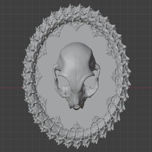 🐱 SPINE PORTRAIT - CAT SKULL・ 3D File for 3D printing・Cults
