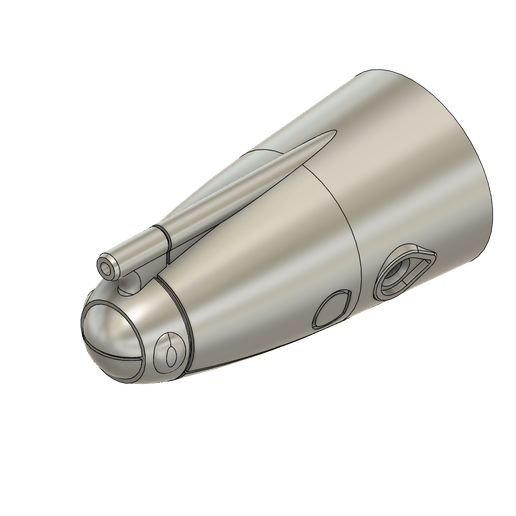 1/72 Harrier GR.3 LRMTS Nose Correction for Hasegawa 3D model