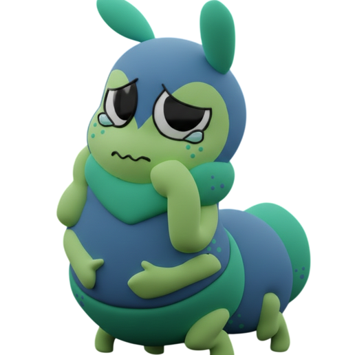 Squirm Dandy’s World STL – Cute Horror Cartoon Creature – 3D Printable Model for Resin & FDM