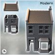 2.jpg Tiled-roof house with bay window on the ground floor and a large rear wall (intact version) (24) - Modern WW2 WW1 World War Diaroma Wargaming RPG Mini Hobby