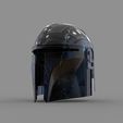 0_21.jpg Star Wars The Mandalorian Damaged Helmet 3D print model Cosplay