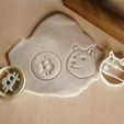 dogue-bitcoin.jpg x2 crypto coins, dogecoin, bitcoin - cookie cutter, funny