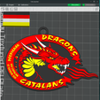Catalans-Dragons-2.png 英国超级联赛加泰罗尼亚龙队钥匙扣徽章彩色可打印和渲染