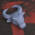 IMG_20260201_122743.jpg Taurus Zodiac Pendant – Bull Head Jewelry – CNC & 3D Print Ready – No Undercuts STL