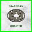 STARWARS COASTER STARWARS GALACTIC EMPIRE LOGO COASTER 3D