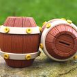 ass.jpg Barrel money box with Realistic wood surface