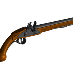 1.png OBJ file Flintlock Holster Pistol・3D printable model to download