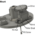 Motor Mount — Drive Gear Spherical Parallel Manipulator