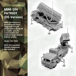 DEMO.png Archivo STL MIM-104 PATRIOT - DE / GERMAN Version en MAN 8x8 (H0/1:87)・Objeto imprimible en 3D para descargar