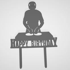 s12.png STL file Dj cake topper・3D printer design to download