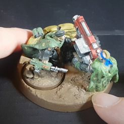 base.jpg STL-Datei Wargaming Schwere Waffenbasen mit abnehmbarer Wunde/Lader・3D-Druck-Idee zum Herunterladen