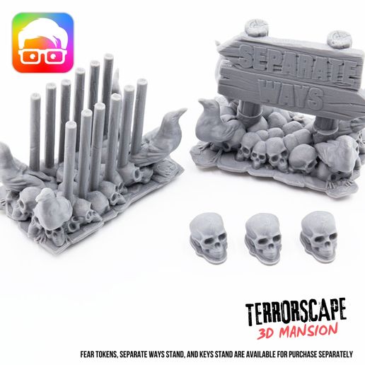 STL file Fear tokens, keys and separate ways stands add-ons for my 3d ...