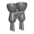 Enamorados_N7_Gris_1.png SET DE 8 MACETAS ENAMORADOS ROBERT PLANTS - SET VASE 8 FLOWERPOT ROBERT IN LOVE