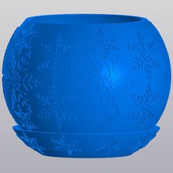 1.jpg 3D-Datei Schneeball mit Schneeflocken・Design für den 3D-Druck zum Herunterladen