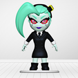 33.png Rebecca + Wednesday + Jinx ( Cyberpunk 2077 edgerunners, Addams Family, League of Legends: Arcane )  FUSION, MASHUP, COSPLAYERS, ACTION FIGURE, FAN ART, CROSSOVER, TOYS DESIGNER, Chibi