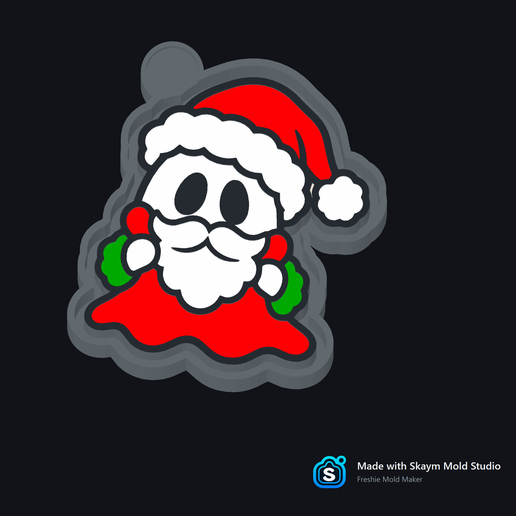 ✨ Cute Santa Ghost – Freshie, Resin & Candle Mold 👻🎅🎄✨