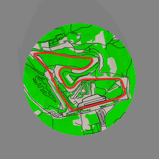 Red Bull Ring F1 Circuit 3D Relief – Round & Rectangular Multicolor Models