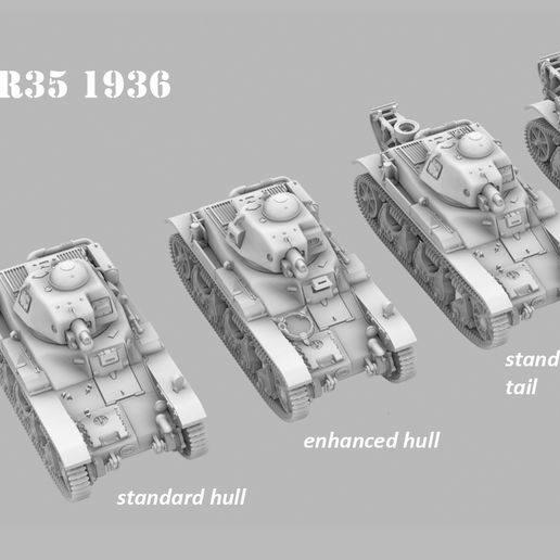 🦸 Renault R35・ STL File for 3D printing・Cults