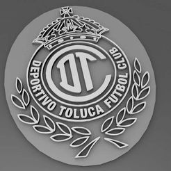 toluca.jpg Free STL file Liga MX - Toluca - easy print・Model to download and 3D print