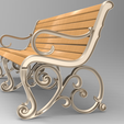skameyka.217.png Süslü Viktorya Dönemi Park Bankı 3D Modeli | Barok Kaydırma