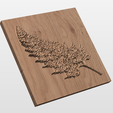 1.png Fern CNC Relief – STL 3D Model for Wood Carving | CNC Router Digital File (Personal Use)