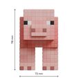 pixel-art-pig-3d-print-stl-dimensions-front-view.jpg Pixelated Pig - Cochon - STL File - Pixel Art 3D Model - 3D Printing - Support-Free - Magnetic Assembly - Creature - Minecraft