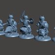 mhalf2.JPG Mounted Halfling Cavalry with Spear and Shield - 28mm